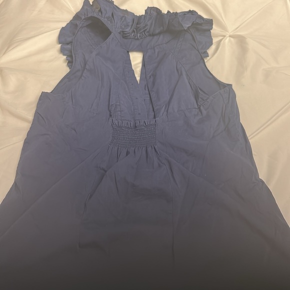 Blue Ruffled Sleeveless Top 💥 - Picture 5 of 8